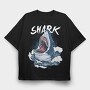 Shark Attack Wave, Tricou Oversize Barbati (Unisex)
