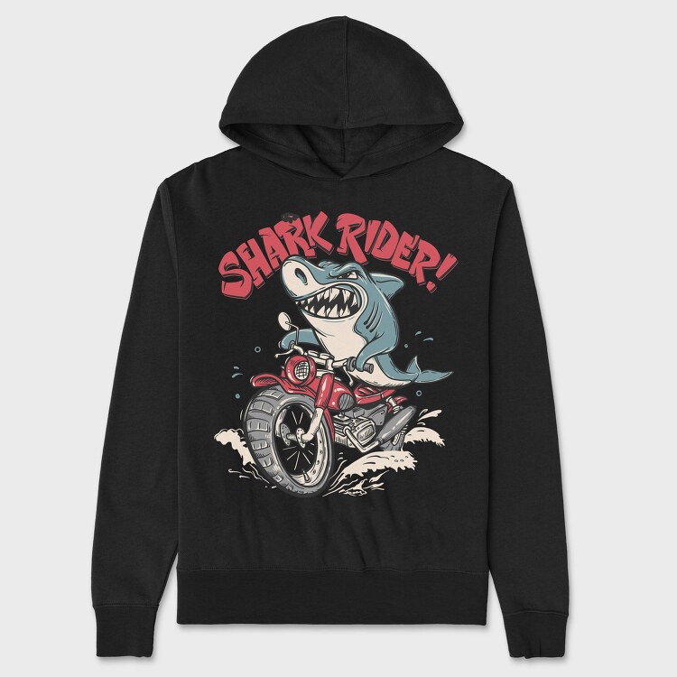Shark Rider Tee, Hanorac Oversize Barbati (Unisex)