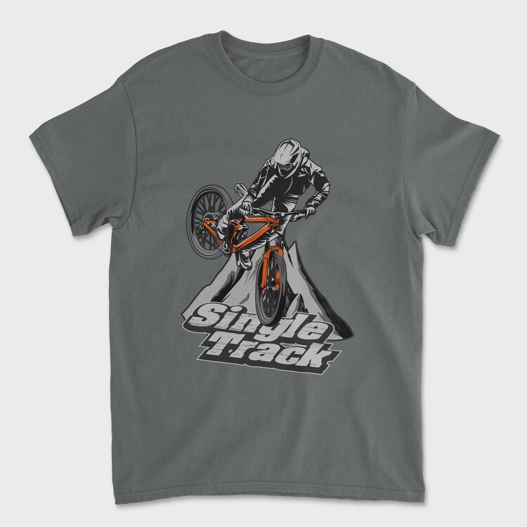 Single Track, Tricou Barbati (Unisex)