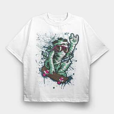 Skate Mummy, Tricou Oversize Barbati (Unisex)