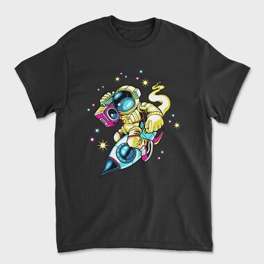 Space Boombox Astronaut, Tricou Barbati (Unisex)