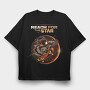 Space Skate Star, Tricou Oversize Barbati (Unisex)