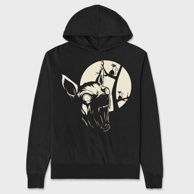 Wolf Howl Moon Cat, Hanorac Oversize Barbati (Unisex)