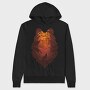 Wolf Howl Sunset, Hanorac Oversize Barbati (Unisex)