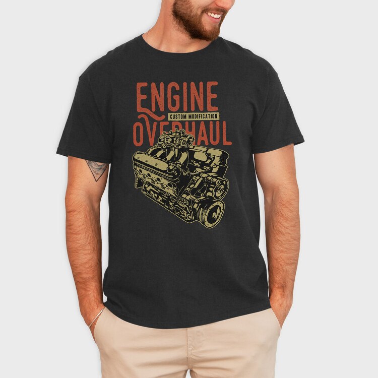 Engine Overhaul Custom, Tricou Barbati (Unisex)