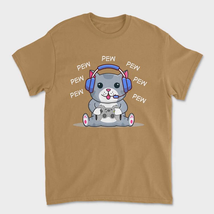 Cat Gamer Headphones, Tricou Barbati (Unisex)