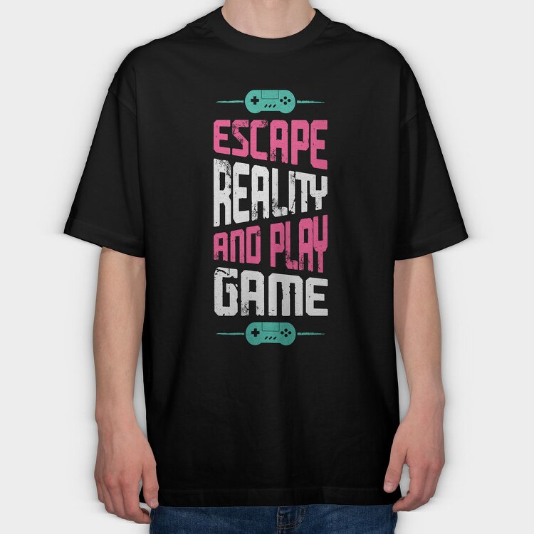 Escape And Play, Tricou Oversize Barbati (Unisex)