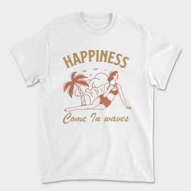 Happiness Come in Waves, Tricou Barbati (Unisex)