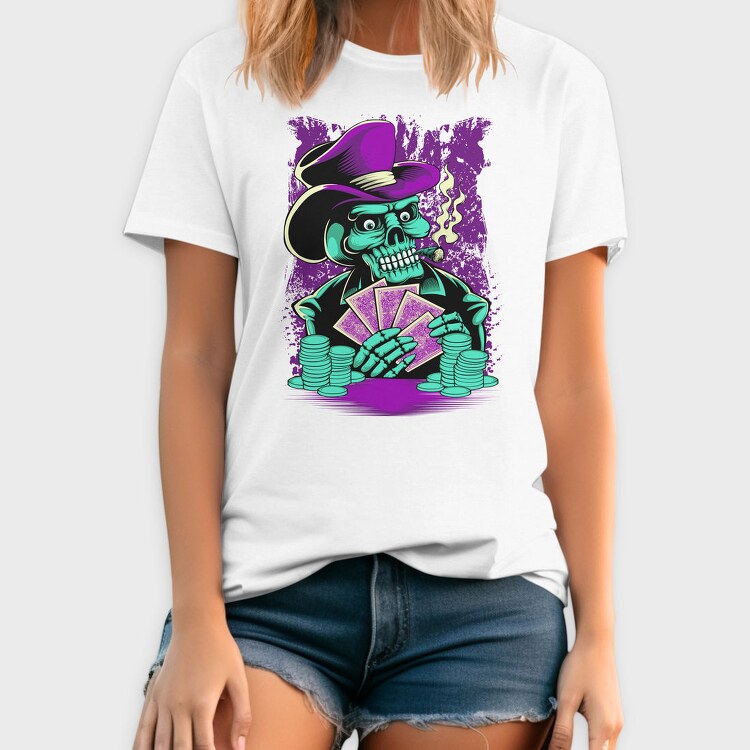 Skeleton Gambler, Tricou Barbati (Unisex)