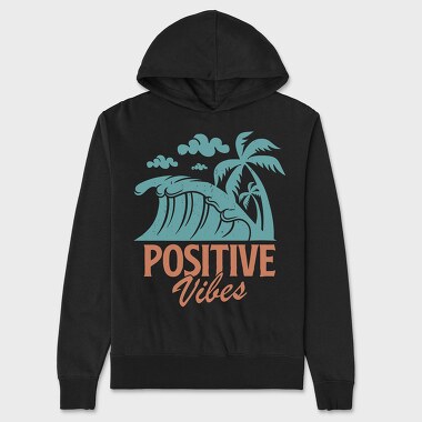 Positive Vibes, Hanorac Oversize Barbati (Unisex)