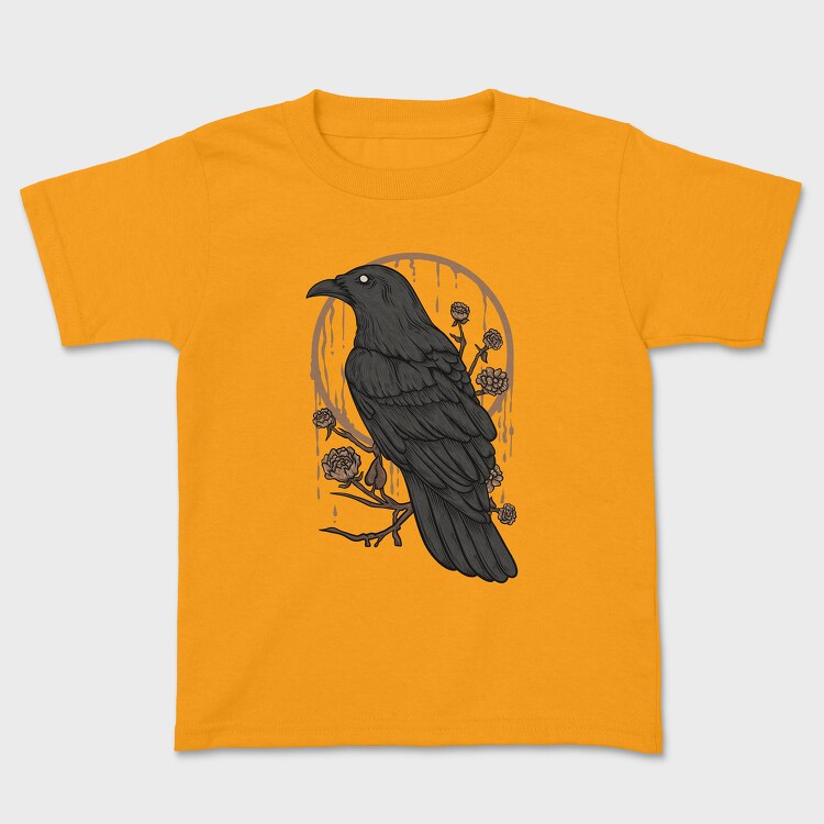 Raven Perch on the Flower Branch, Tricou Copii