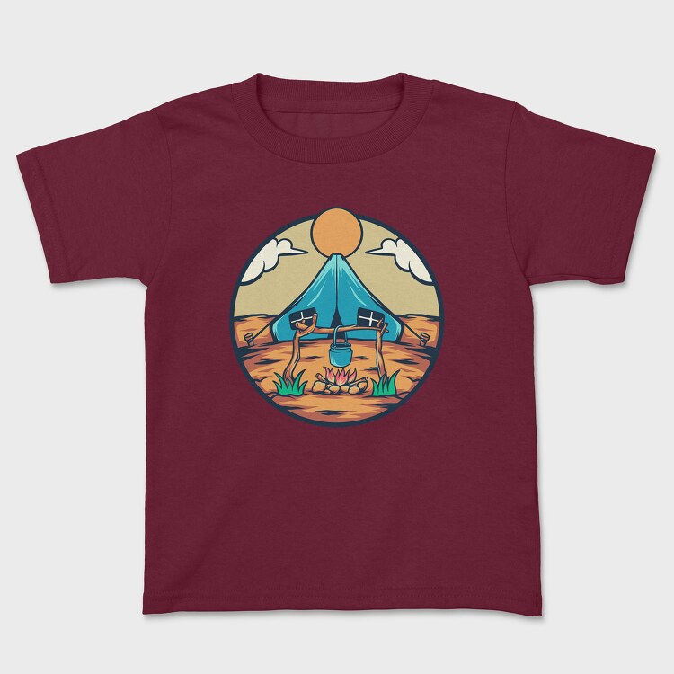 Camping Illustration, Tricou Copii