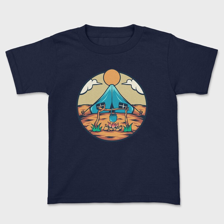Camping Illustration, Tricou Copii