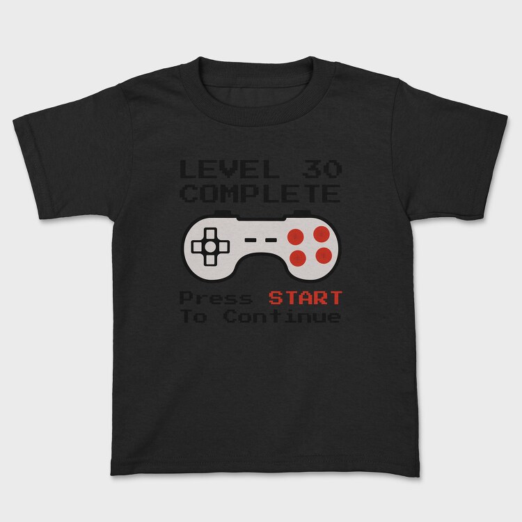 Retro Gamepad Lvl 30 Complete, Tricou Copii