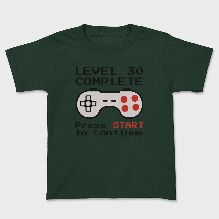 Retro Gamepad Lvl 30 Complete, Tricou Copii
