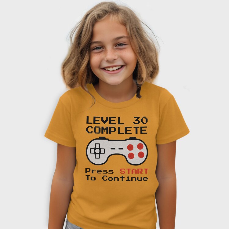 Retro Gamepad Lvl 30 Complete, Tricou Copii