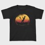 Woman Fishing Sunset, Tricou Copii
