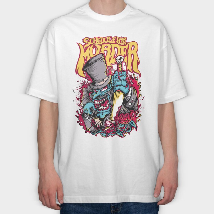 Skeleton Murder Fest, Tricou Oversize Barbati (Unisex)