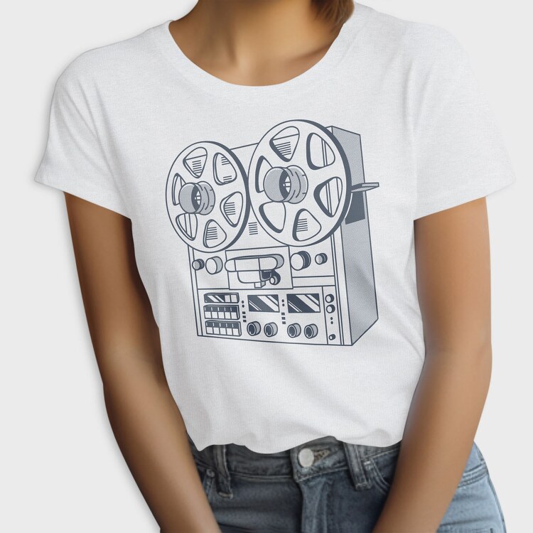 Vintage Audio Illustration 2, Tricou Femei