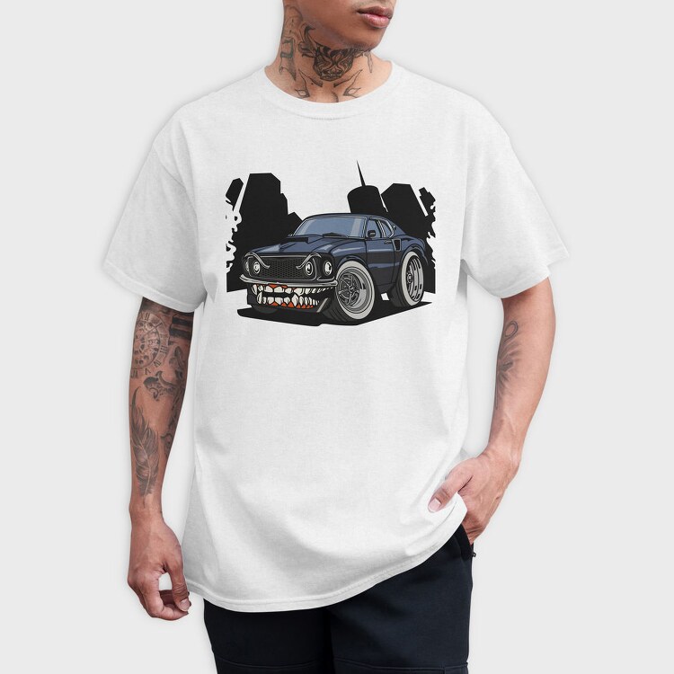 Fanged Muscle Car, Tricou Barbati (Unisex)