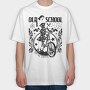 Old School Biker Chick, Tricou Oversize Barbati (Unisex)