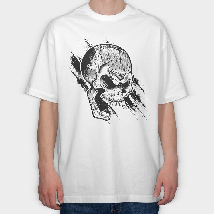 Skull Scream, Tricou Oversize Barbati (Unisex)