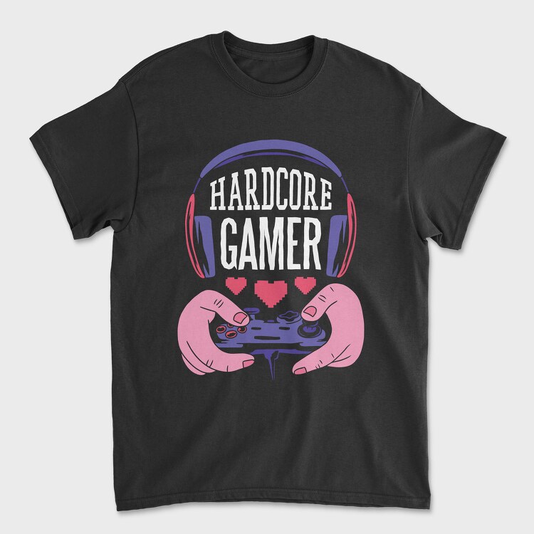 Hardcore Gamer, Tricou Barbati (Unisex)