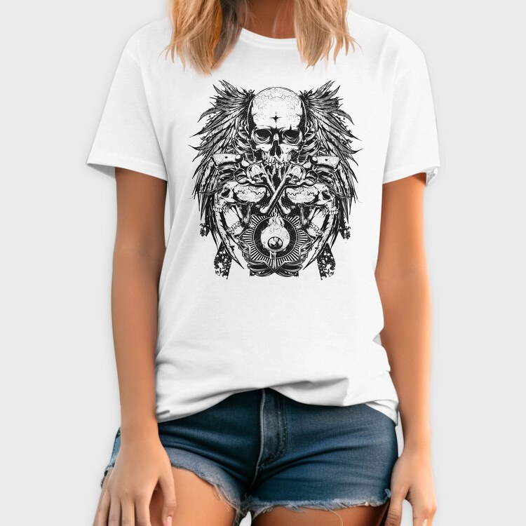 Skull Wings Guns, Tricou Barbati (Unisex)