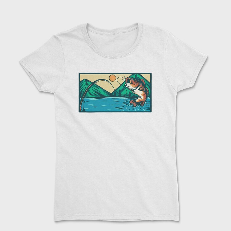 Bass Fishing Illustration 5, Tricou Femei