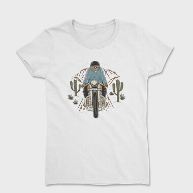 Biker Skeleton Cactus, Tricou Femei