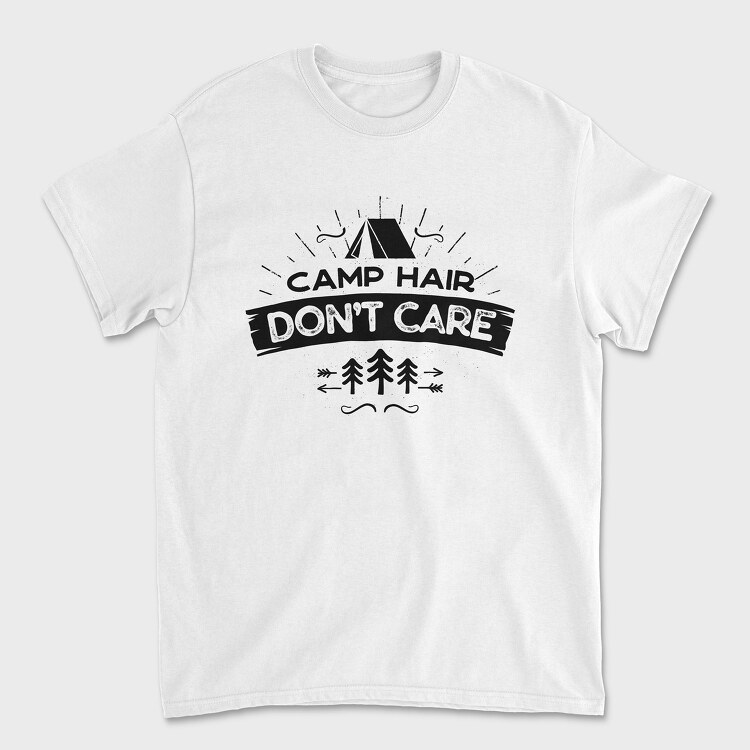 Camp Hair Dont Care Black, Tricou Barbati (Unisex)