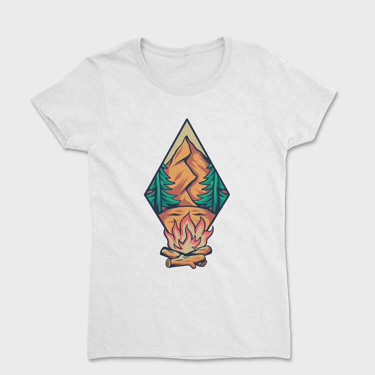 Camping Illustration 1, Tricou Femei