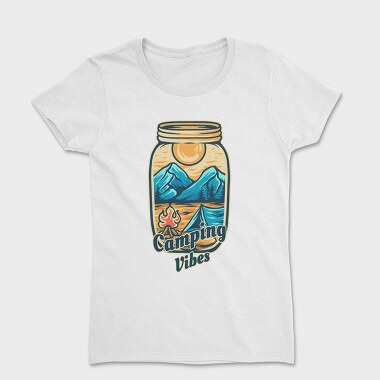 Camping Illustration 8, Tricou Femei