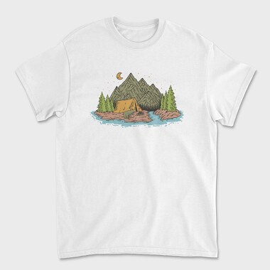 Camping Lake, Tricou Barbati (Unisex)