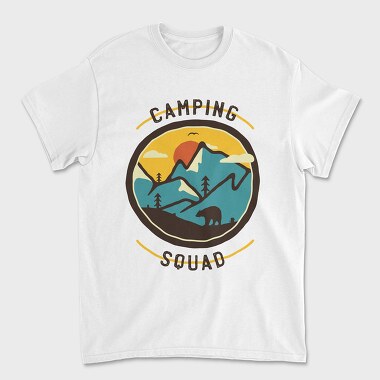 Camping Squad, Tricou Barbati (Unisex)