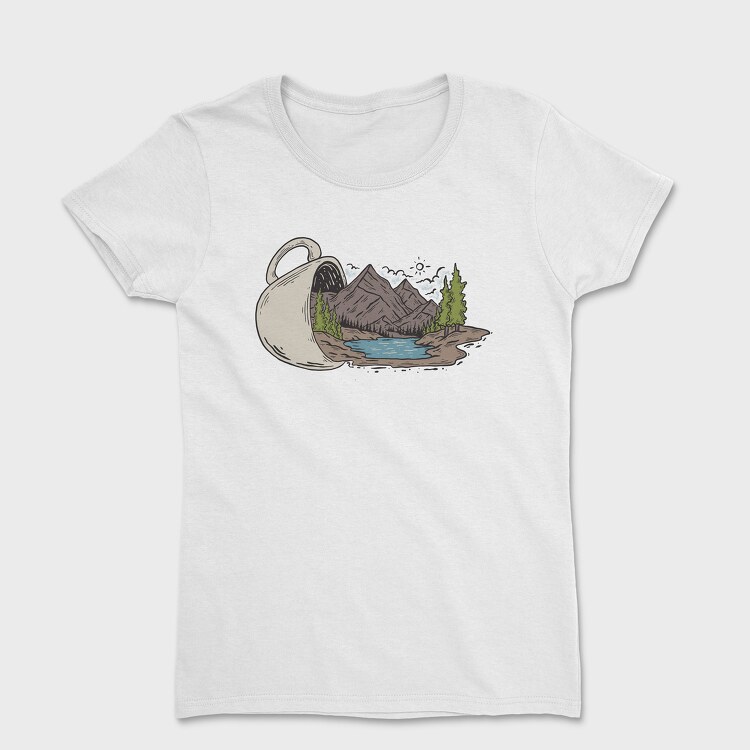 Tricou Femei, Coffee Landscape