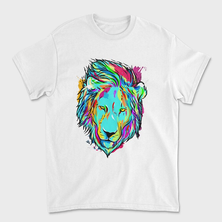 Colorful Lion 2, Tricou Barbati (Unisex)