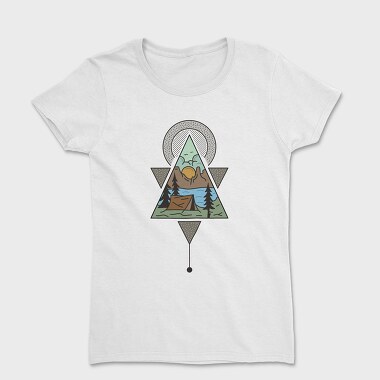 Geometric Camping, Tricou Femei