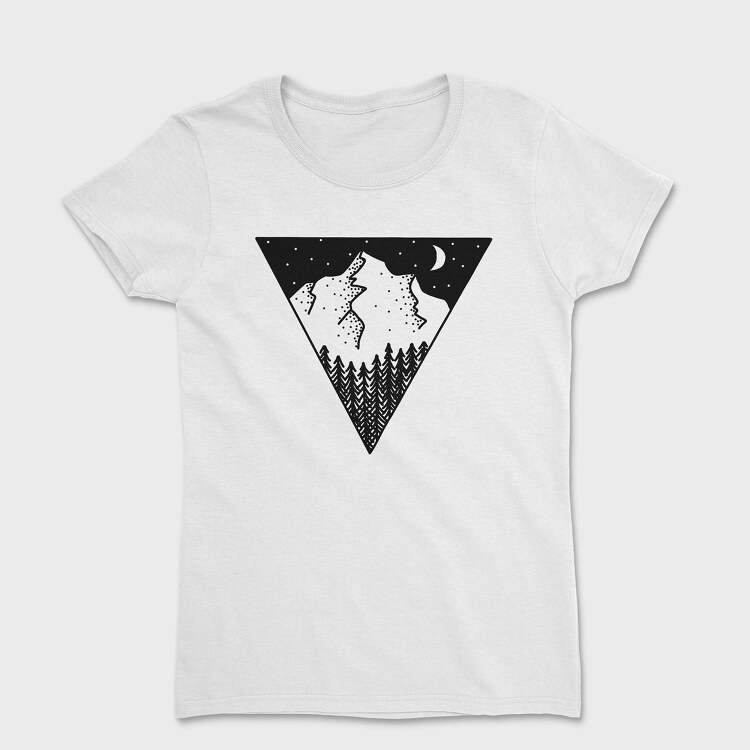 Tricou Femei, Geometric Landscape