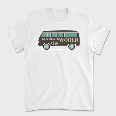 Lets Travel the World Car, Tricou Barbati (Unisex)