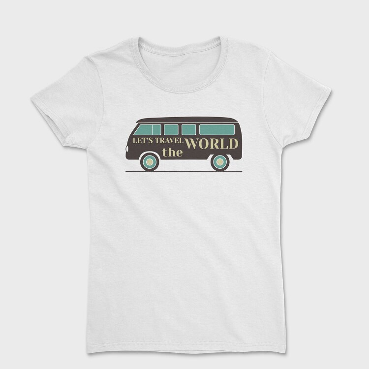 Tricou Femei, Lets Travel the World Car