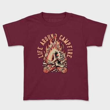 Life Around Campfire Skull, Tricou Copii