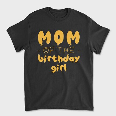 Tricou Barbati (Unisex), Mom of the Birthday Girl Orange