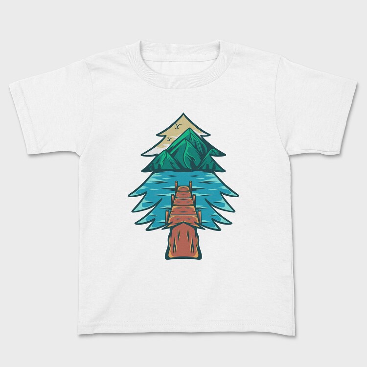 Tricou Copii, Mountain Illustration 6