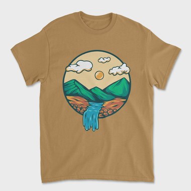 Mountain Illustration 7, Tricou Barbati (Unisex)