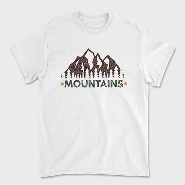 mountain retro, Tricou Barbati (Unisex)