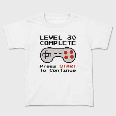 Tricou Copii, Retro Gamepad Lvl 30 Complete