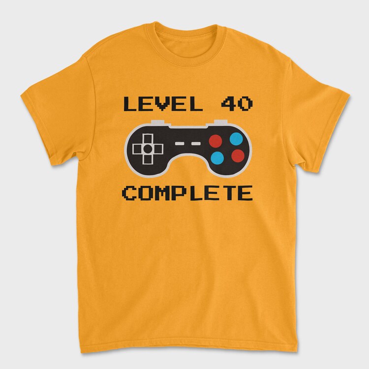 Retro Gamepad Lvl 40 Complete, Tricou Barbati (Unisex)