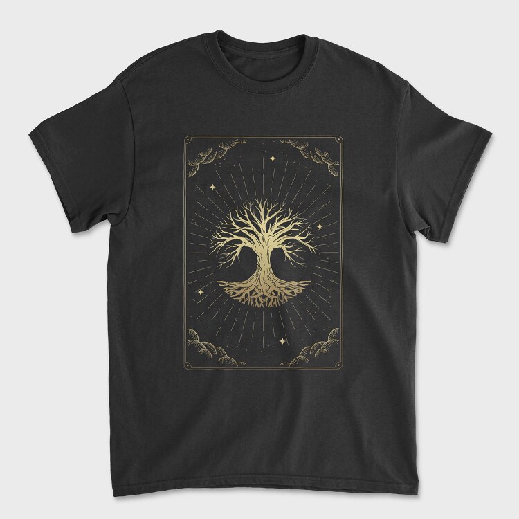 Tricou Barbati (Unisex), The Tree Tarot Card