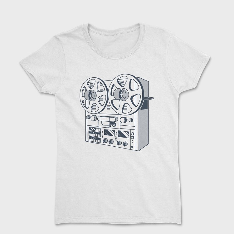 Tricou Femei, Vintage Audio Illustration 2